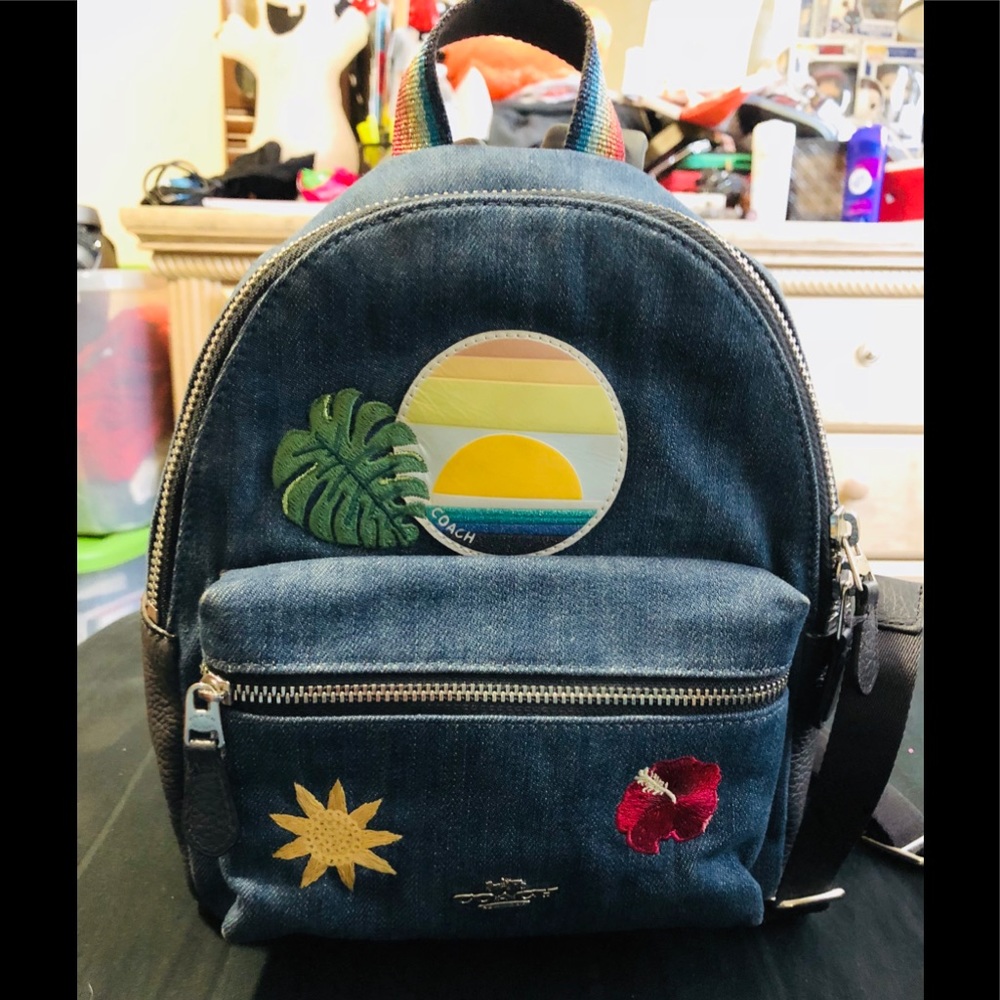 Coach Hawaii mini denim Charlie backpack